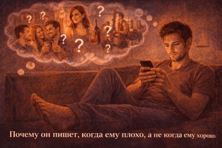 Почему он начинает писать, когда ему плохо, а не когда хорошо