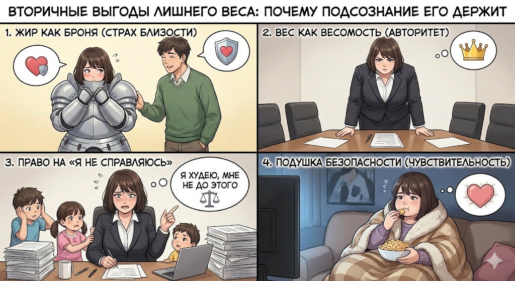 Как лишний вес мешает нам жить: психология ваших килограммов