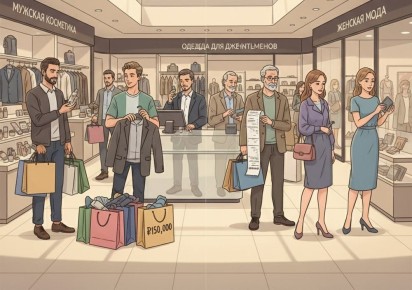 Мужчины в России тратят на косметику и одежду больше женщин